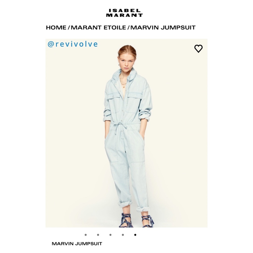 ISABEL MARANT - Etoile Collection - Marvin Jumpsuit in Light Blue, Size 34 / 2 - Picture 6 of 10
